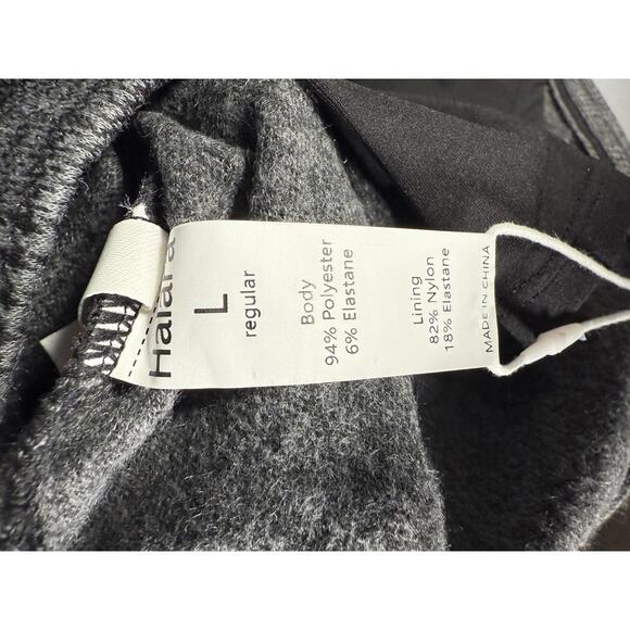 NWT Halara High Waisted 2-in-1 Houndstooth Plaid Mini Skirt Charcoal Black L - Picture 4 of 13